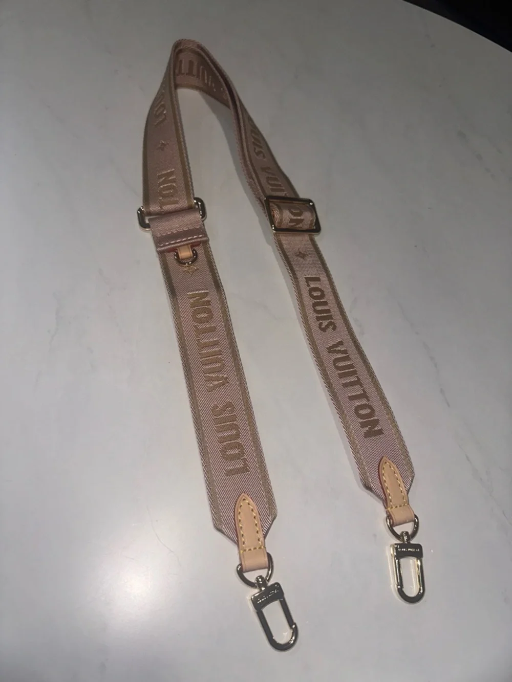 Authentic Louis Vuitton Blush Pink Strap with Gold Accents - Picture 2 of 5